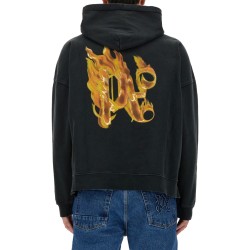 "BURNING MONOGRAM" PRINT SWEATSHIRT