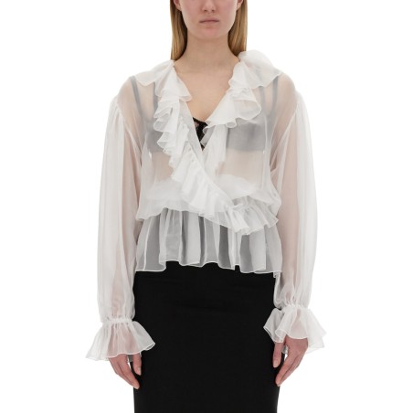 CHIFFON BLOUSE WITH RUFFLES