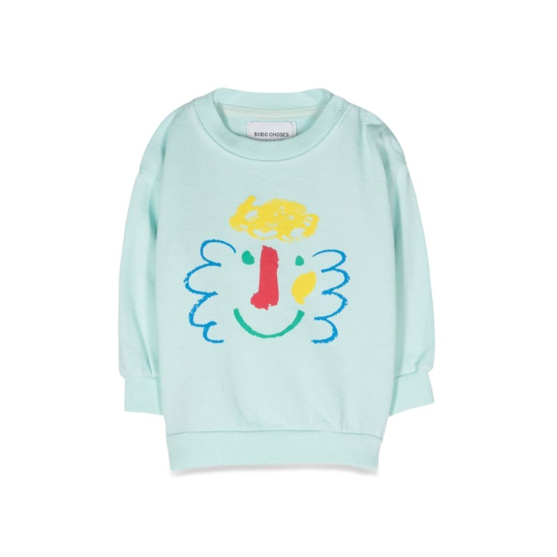 baby happy mask sweatshirt