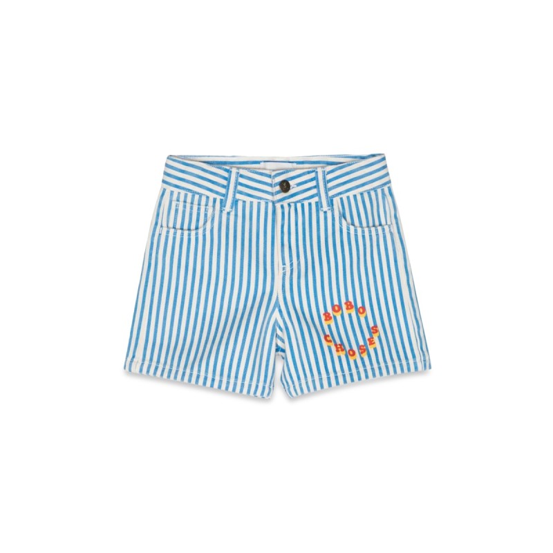 bobo choses circle stripes woven shorts