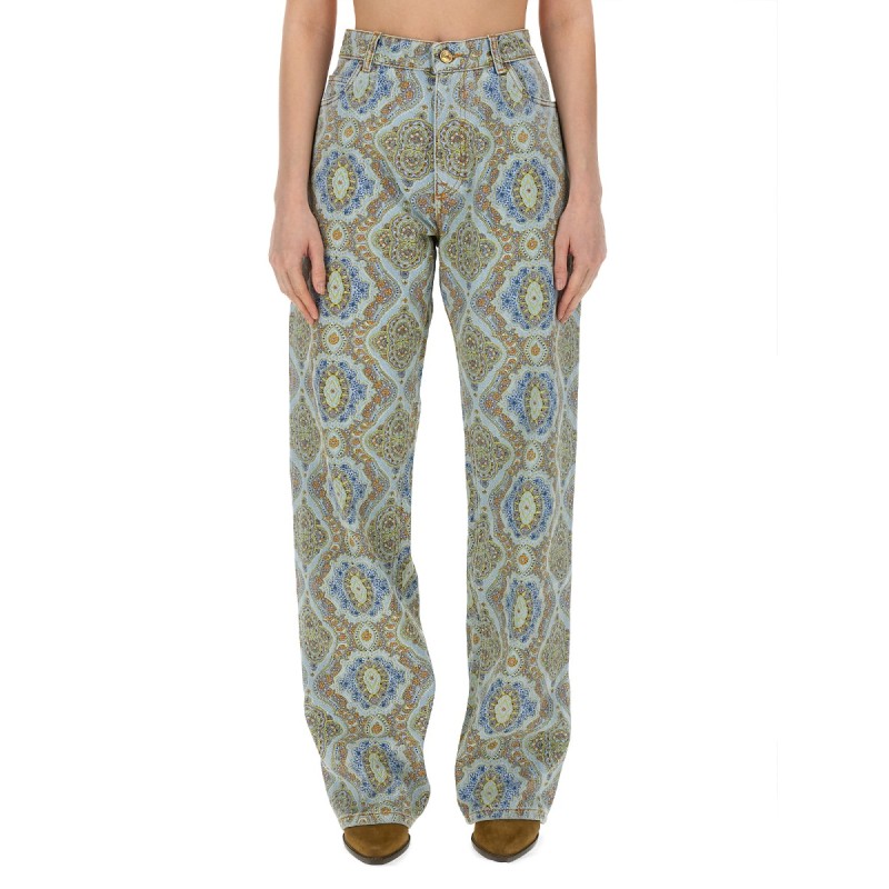 JEANS CON STAMPA PAISLEY