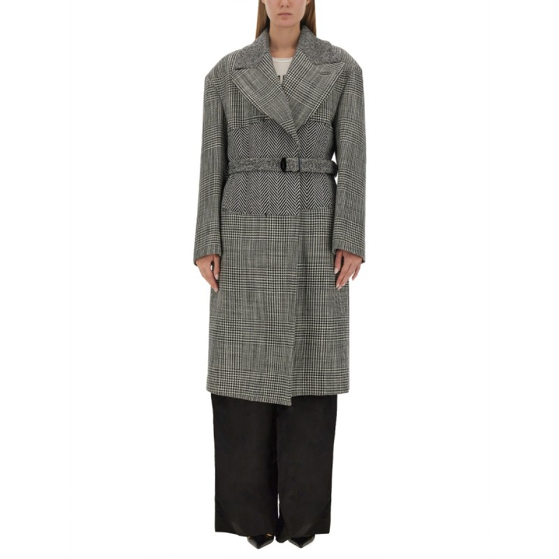 WOOL PATCHWORK COAT