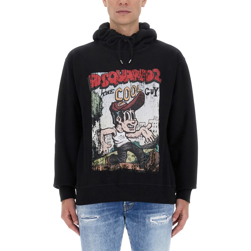 SWEATSHIRT WITH LOGO PRINT