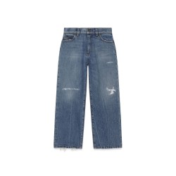 worn effect jeans