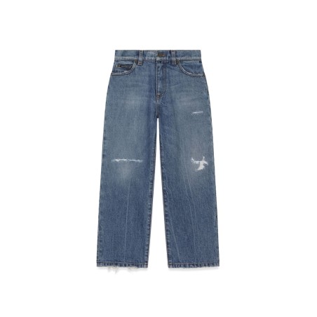 worn effect jeans