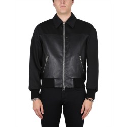 LEATHER BOMBER JACKET