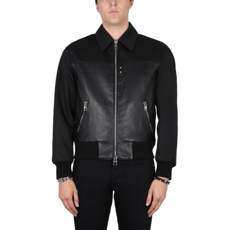 LEATHER BOMBER JACKET