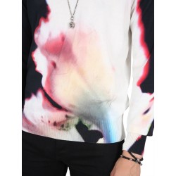 JERSEY WITH SOLARISED FLOWER PRINT