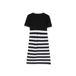 logo knit dress and stripes