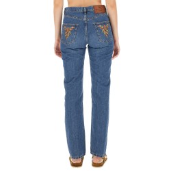 JEANS WITH LOGO EMBROIDERY