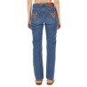 JEANS WITH LOGO EMBROIDERY
