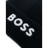 beanie with contrasting logo