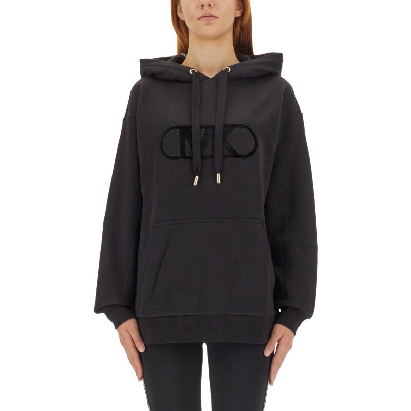 FLOCKED LOGO SWEATSHIRT