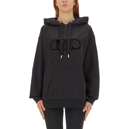 FLOCKED LOGO SWEATSHIRT