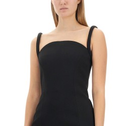 ROLLED MIDI DRESS