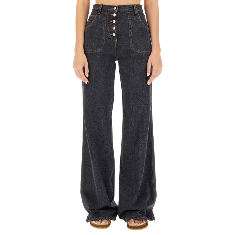 JEANS WITH FOLIAGE POCKETS