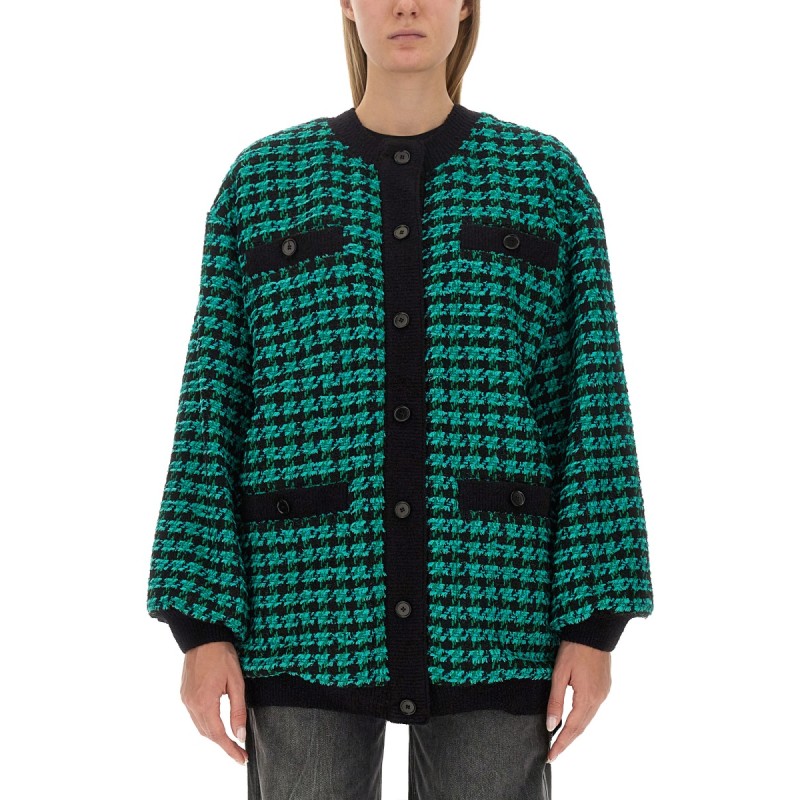HOUNDSTOOTH TWEED JACKET