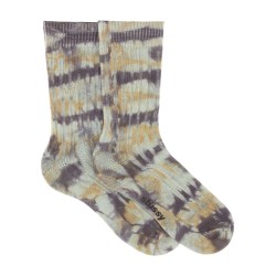 MULTI DYED RIBBED SOCKS