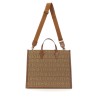 SHOPPER BAG WITH ALLOVER LOGO