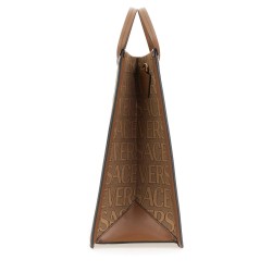 SHOPPER BAG WITH ALLOVER LOGO