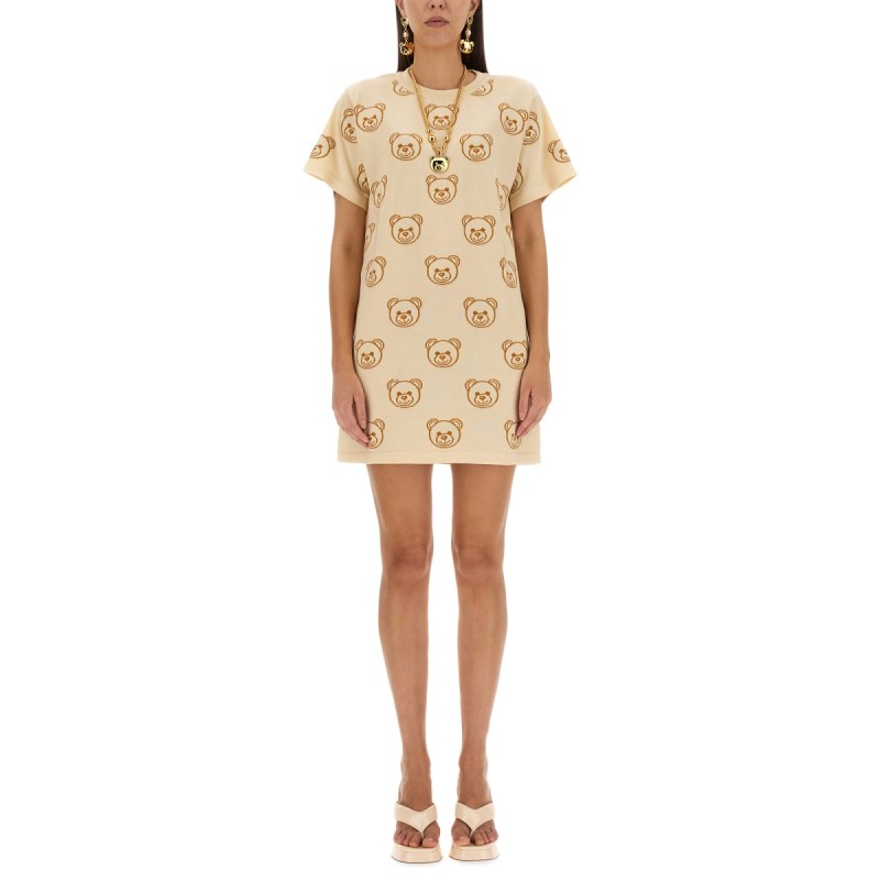 DRESS WITH TEDDY BEAR EMBROIDERY