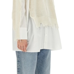 RIBBED CARDIGAN WITH ZIPPER