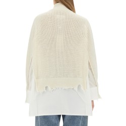 RIBBED CARDIGAN WITH ZIPPER