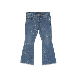 glitter print jeans