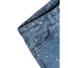 glitter print jeans