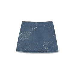 glitter denim skirt