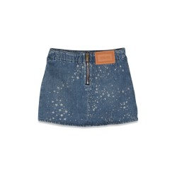 glitter denim skirt