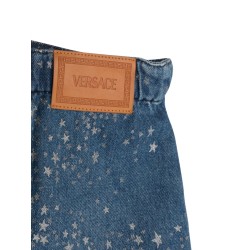 glitter denim skirt