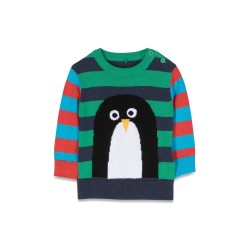 penguin stripes crew neck pullover