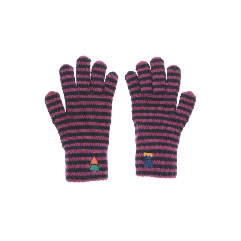 funny friens striped knitted gloves