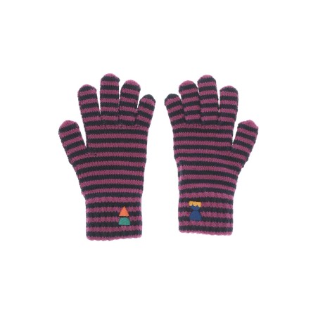 funny friens striped knitted gloves