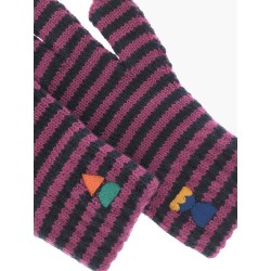 funny friens striped knitted gloves