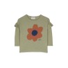 big flower ruffle t-shirt