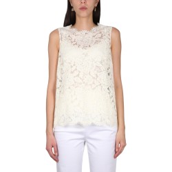 LOGOED STRETCH LACE TOP