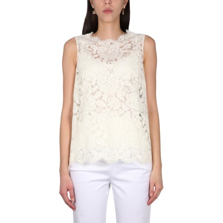 LOGOED STRETCH LACE TOP