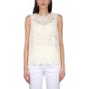 LOGOED STRETCH LACE TOP