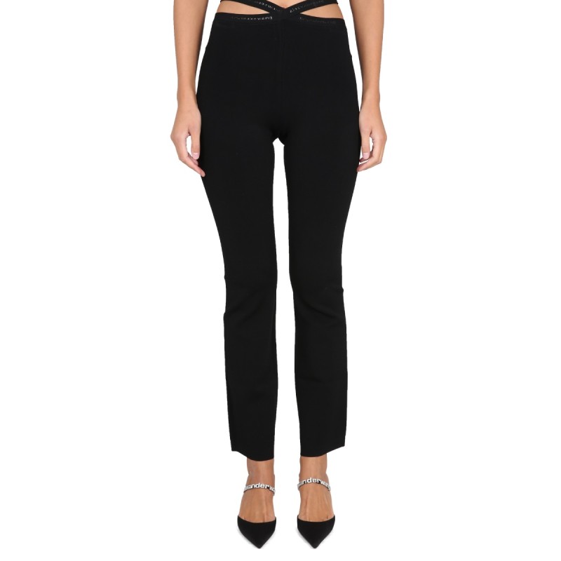 CROSS LEGGINGS WITH LOGO