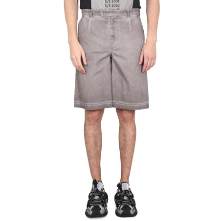 BERMUDA SHORTS WITH LOGO PLAQUE