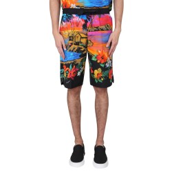 BERMUDA SHORTS WITH SUNSET PRINT