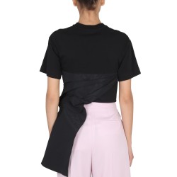 DRAPED HYBRID T-SHIRT
