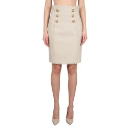 LINEN MIDI SKIRT