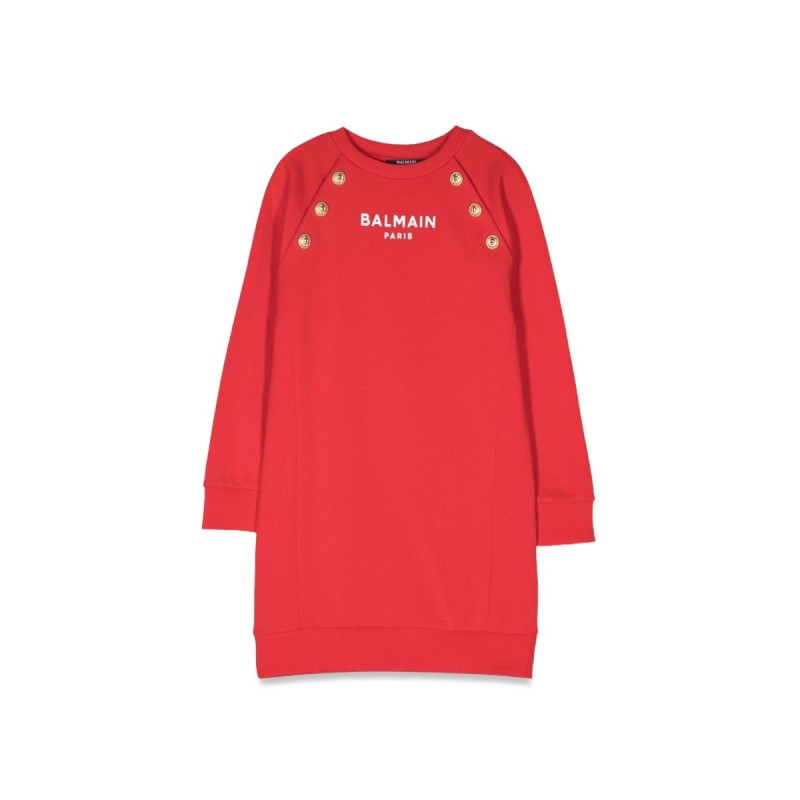 ml sweatshirt dress logo and buttons