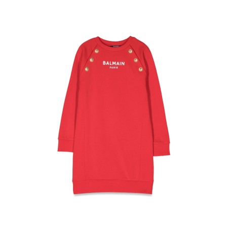 ml sweatshirt dress logo and buttons