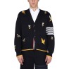 CARDIGAN WITH BIRDS AND BEES INLAYS