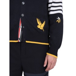 CARDIGAN WITH BIRDS AND BEES INLAYS