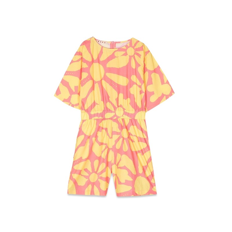 mc jumpsuit and patterned shorts